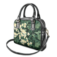 Hawaii Plumeria Tropical Leaves Shoulder Handbag Monstera Calathea Palm Fronds