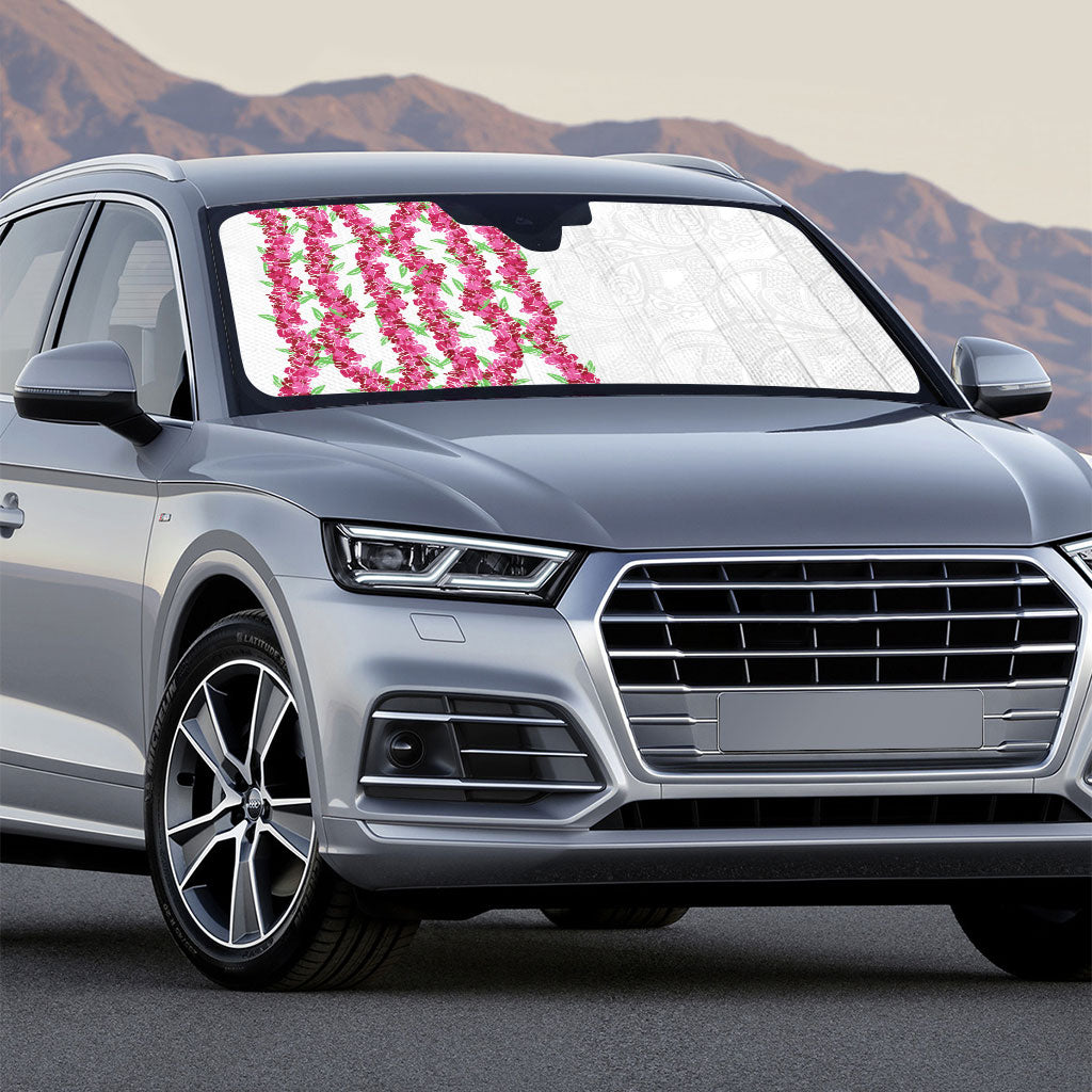 Hawaii Aalii Lei Auto Sun Shade Aalii Ku Makani