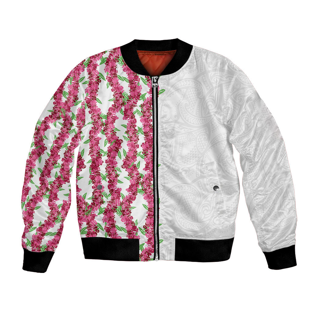 Hawaii Aalii Lei Bomber Jacket Aalii Ku Makani