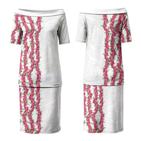 Hawaii Aalii Lei Couples Matching Puletasi and Long Sleeve Button Shirt Aalii Ku Makani