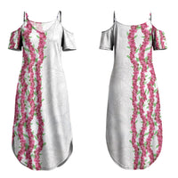 Hawaii Aalii Lei Couples Matching Summer Maxi Dress and Long Sleeve Button Shirt Aalii Ku Makani