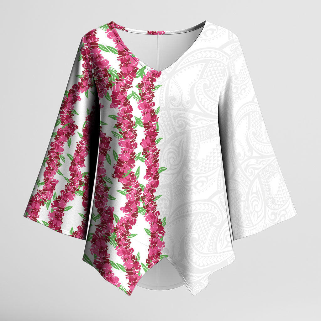 Hawaii Aalii Lei Kimono Sleeve Blouse Aalii Ku Makani