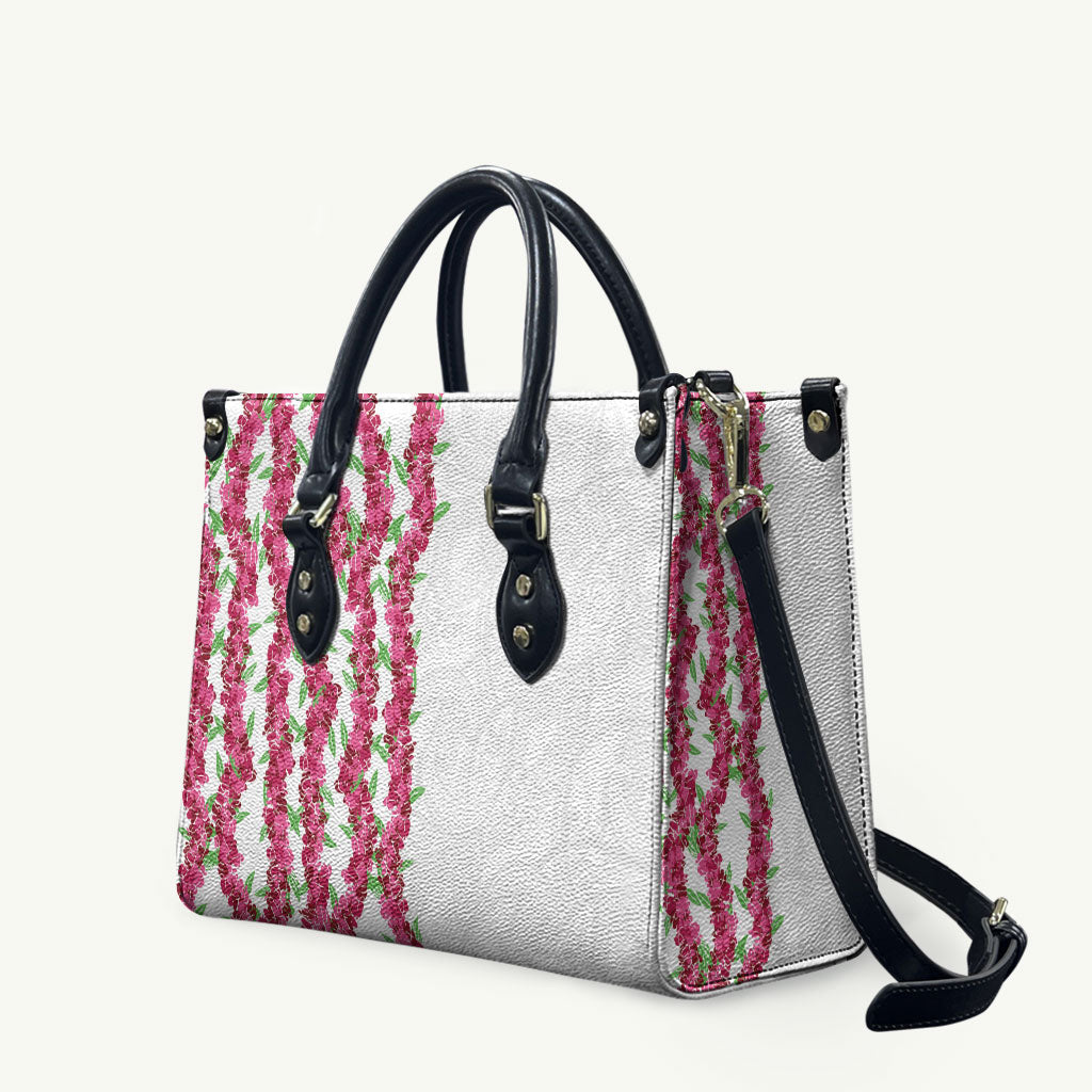 Hawaii Aalii Lei Leather Bag Aalii Ku Makani