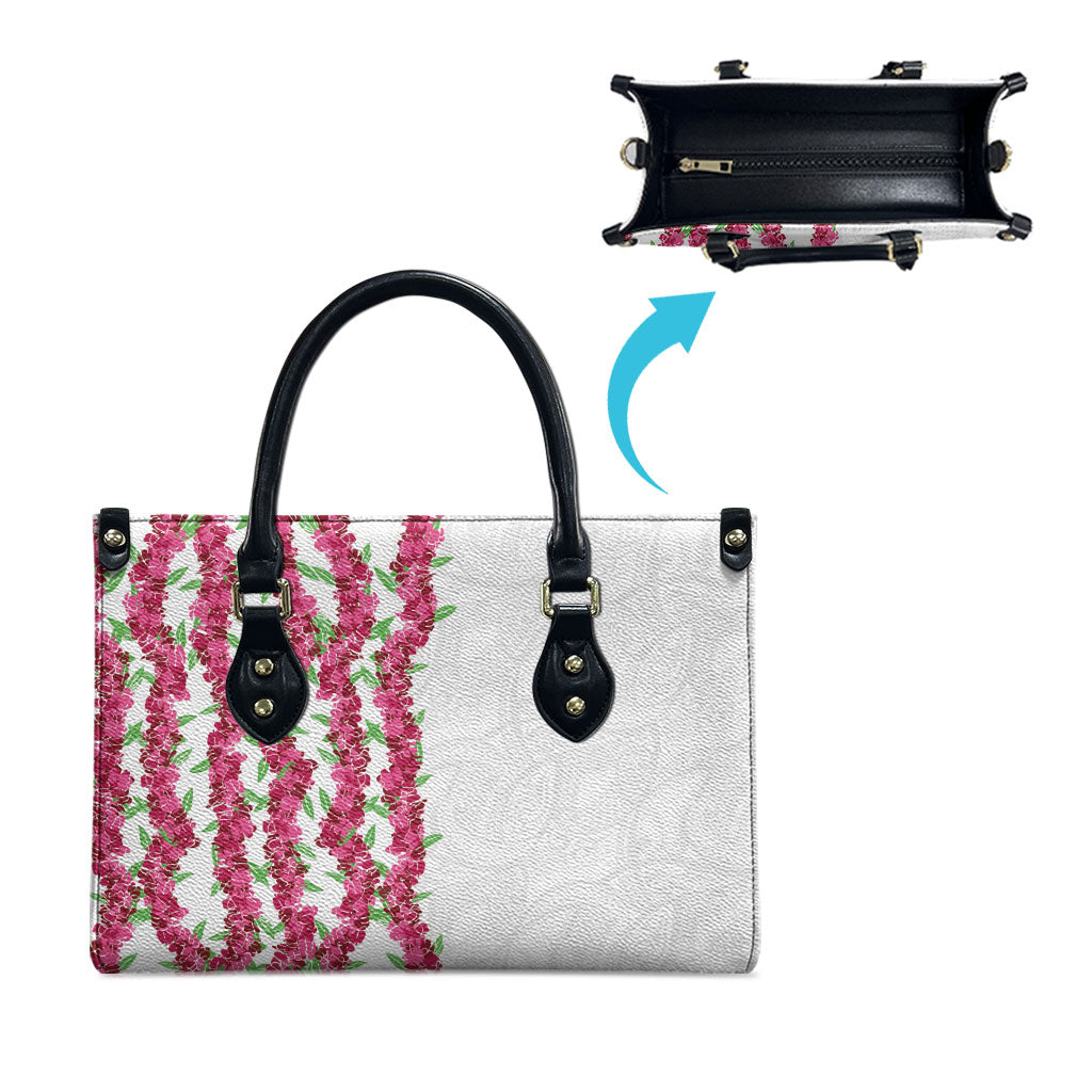 Hawaii Aalii Lei Leather Bag Aalii Ku Makani