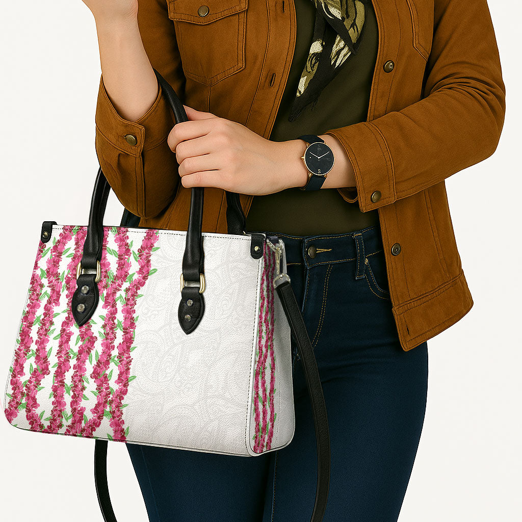 Hawaii Aalii Lei Leather Bag Aalii Ku Makani