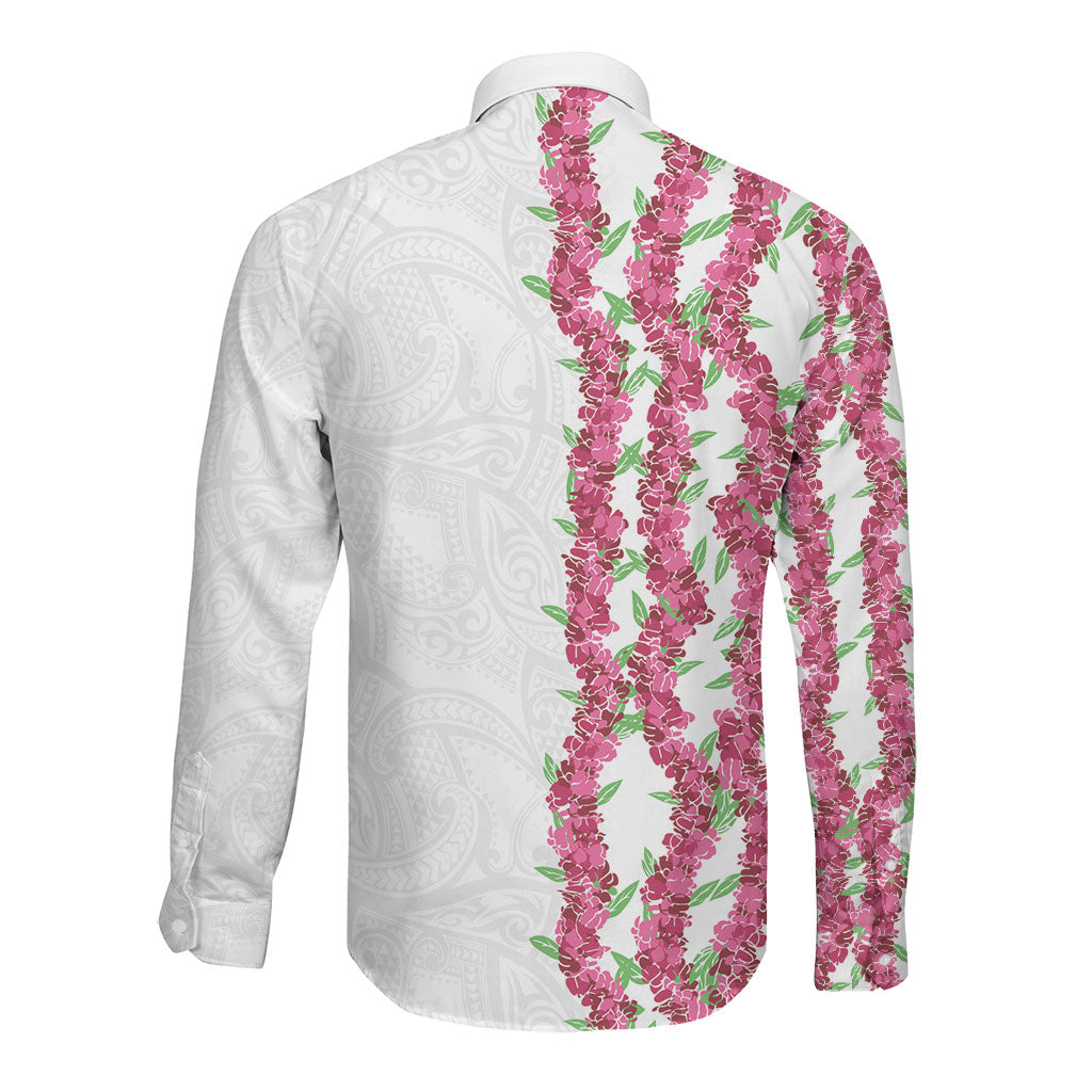 Hawaii Aalii Lei Long Sleeve Button Shirt Aalii Ku Makani