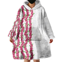Hawaii Aalii Lei Wearable Blanket Hoodie Aalii Ku Makani