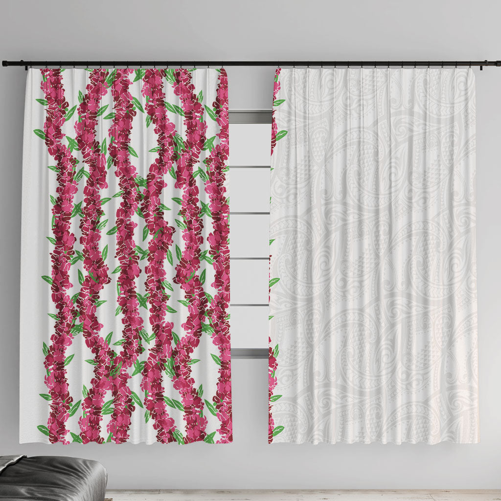 Hawaii Aalii Lei Window Curtain Aalii Ku Makani