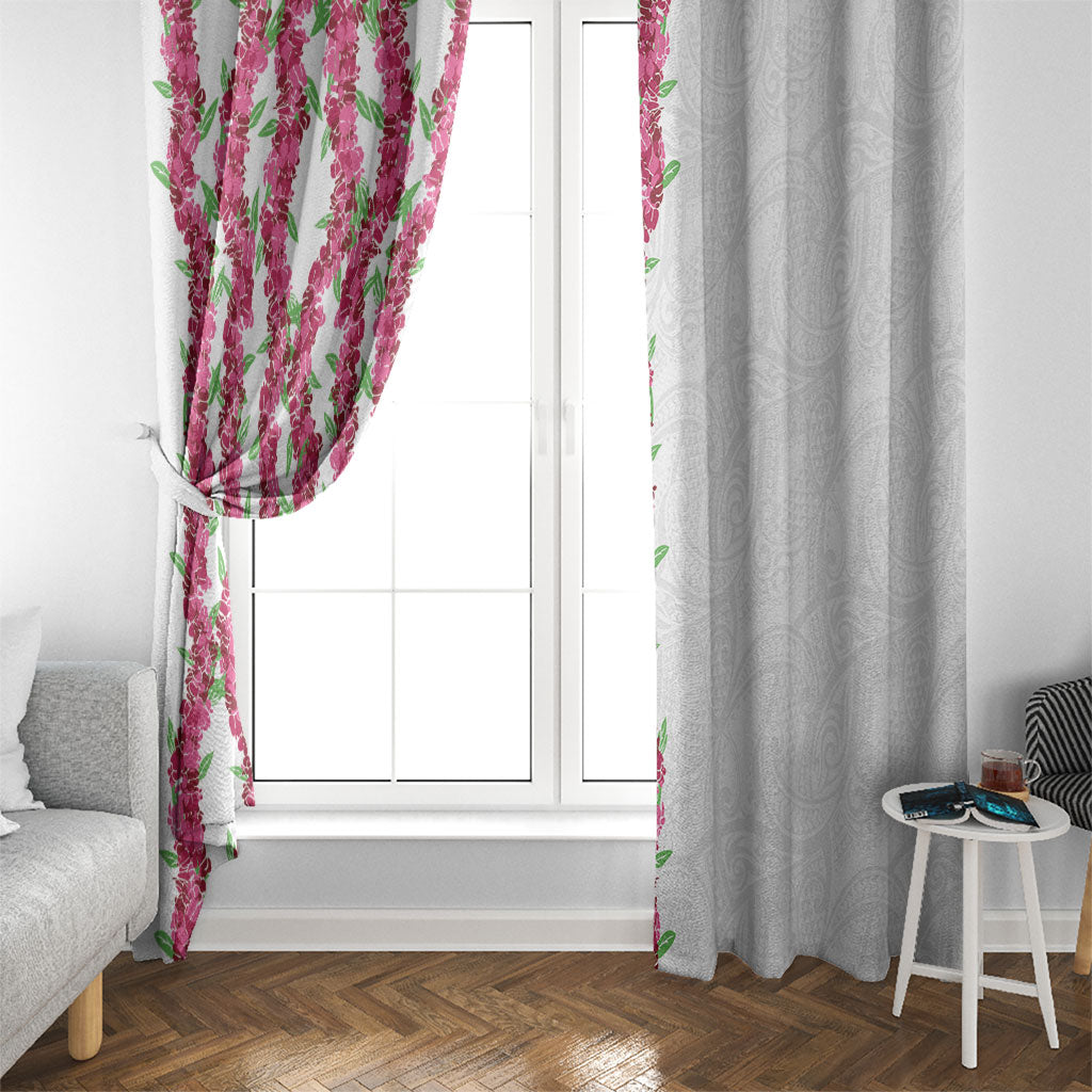 Hawaii Aalii Lei Window Curtain Aalii Ku Makani