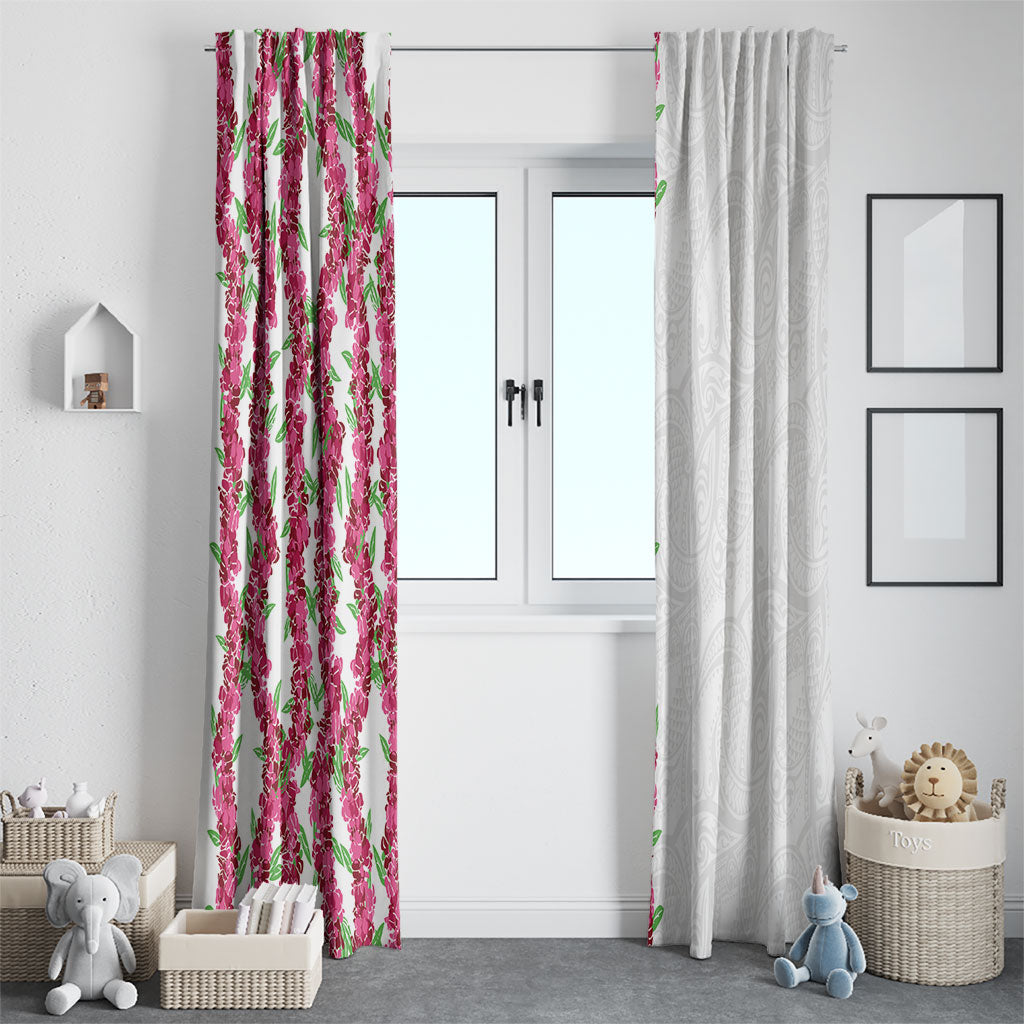 Hawaii Aalii Lei Window Curtain Aalii Ku Makani