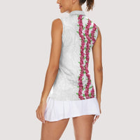 Hawaii Aalii Lei Women Sleeveless Polo Shirt Aalii Ku Makani