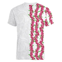 Hawaii Aalii Lei Women V-Neck T-Shirt Aalii Ku Makani