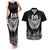 Custom New Zealand Rugby Couples Matching Tank Maxi Dress and Hawaiian Shirt NZ Opango Forever Silver Fern Heart LT01 Black - Polynesian Pride