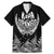 Custom New Zealand Rugby Family Matching Mermaid Dress and Hawaiian Shirt NZ Opango Forever Silver Fern Heart LT01 Dad's Shirt - Short Sleeve Black - Polynesian Pride