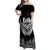 Custom New Zealand Rugby Family Matching Off Shoulder Maxi Dress and Hawaiian Shirt NZ Opango Forever Silver Fern Heart LT01 Mom's Dress Black - Polynesian Pride