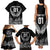 Custom New Zealand Rugby Family Matching Tank Maxi Dress and Hawaiian Shirt NZ Opango Forever Silver Fern Heart LT01 - Polynesian Pride