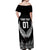 Custom New Zealand Rugby Off Shoulder Maxi Dress NZ Opango Forever Silver Fern Heart LT01 - Polynesian Pride