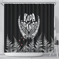 New Zealand Rugby Shower Curtain NZ Opango Forever Silver Fern Heart LT01 - Polynesian Pride