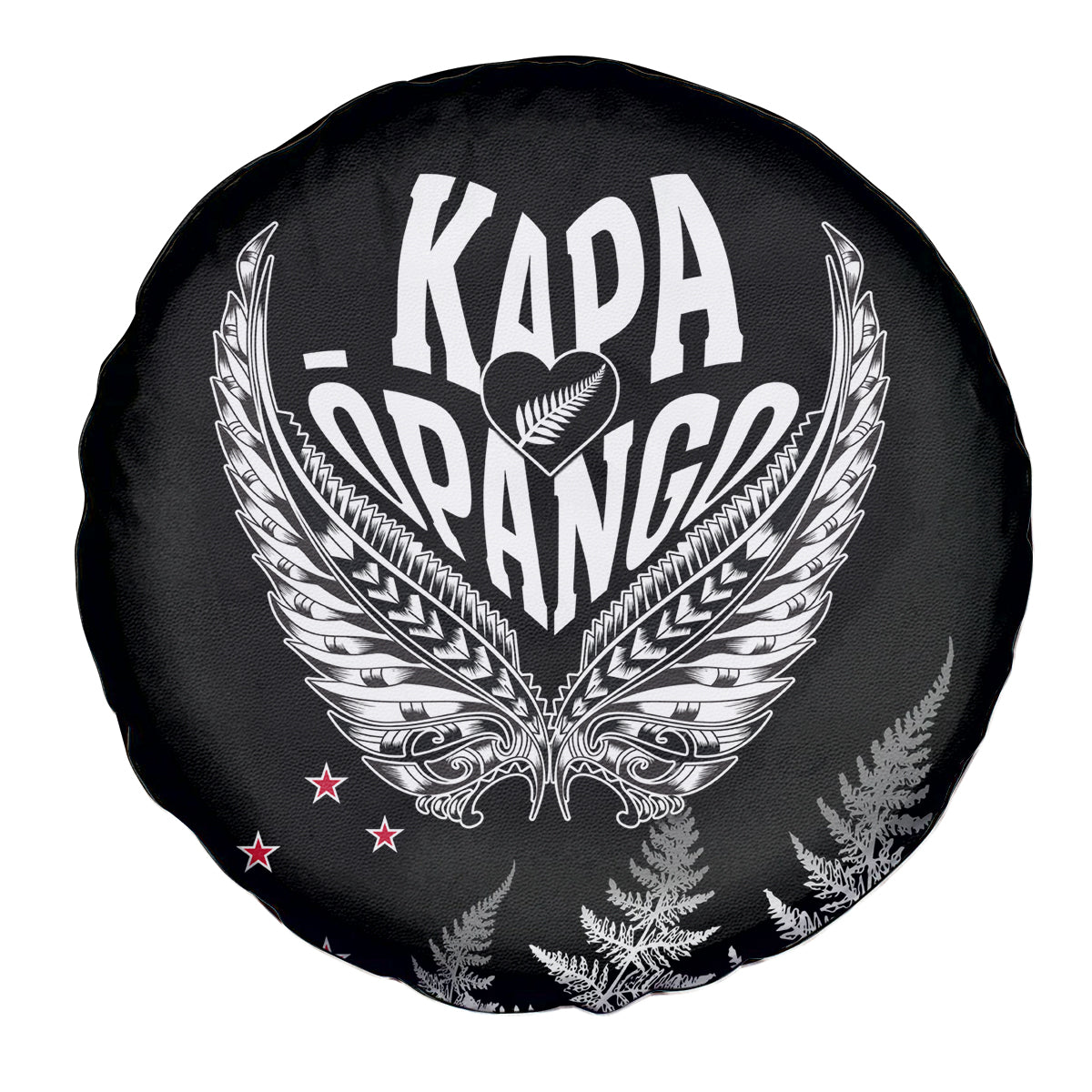 New Zealand Rugby Spare Tire Cover NZ Opango Forever Silver Fern Heart LT01 - Polynesian Pride