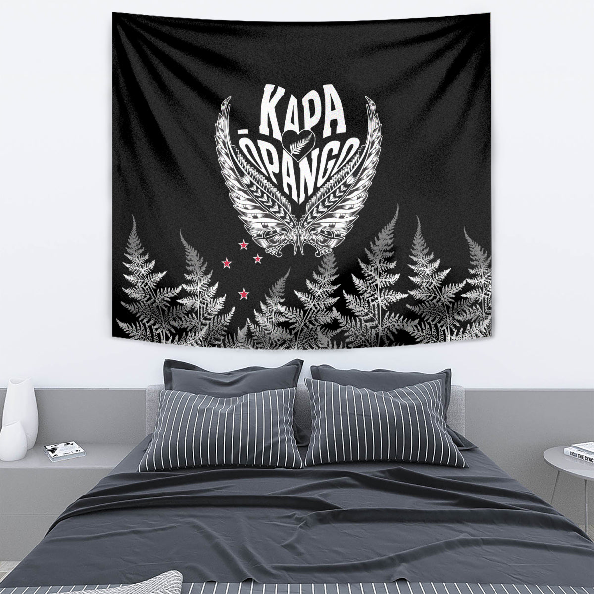 New Zealand Rugby Tapestry NZ Opango Forever Silver Fern Heart LT01 - Polynesian Pride