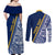 Nauru Independence Day Couples Matching Off Shoulder Maxi Dress and Long Sleeve Button Shirt Repubrikin Naoero Gods Will First LT01 - Polynesian Pride