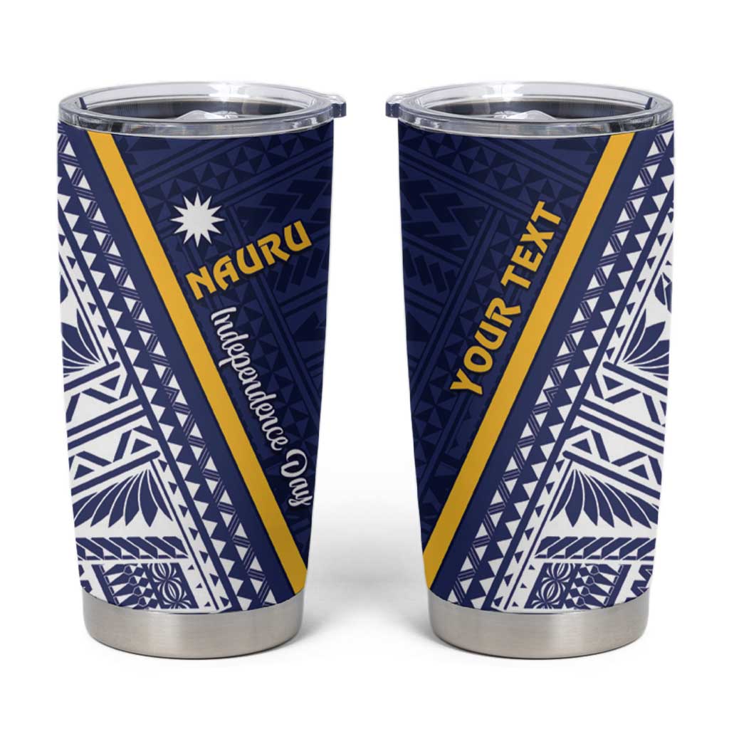 Personalised Nauru Independence Day Tumbler Cup Repubrikin Naoero Gods Will First