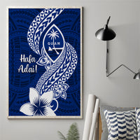 Hafa Adai Guam Canvas Wall Art Polynesian Floral Blue Pattern LT01 - Polynesian Pride