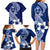 Hafa Adai Guam Family Matching Long Sleeve Bodycon Dress and Hawaiian Shirt Polynesian Floral Blue Pattern LT01 - Polynesian Pride