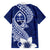 Hafa Adai Guam Family Matching Puletasi Dress and Hawaiian Shirt Polynesian Floral Blue Pattern LT01 - Polynesian Pride