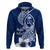 Hafa Adai Guam Hoodie Polynesian Floral Blue Pattern LT01 Pullover Hoodie Blue - Polynesian Pride