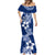 Hafa Adai Guam Mermaid Dress Polynesian Floral Blue Pattern LT01 - Polynesian Pride