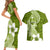 Hafa Adai Guam Couples Matching Short Sleeve Bodycon Dress and Hawaiian Shirt Polynesian Olive Green Blue Pattern LT01 - Polynesian Pride