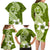 Hafa Adai Guam Family Matching Long Sleeve Bodycon Dress and Hawaiian Shirt Polynesian Olive Green Blue Pattern LT01 - Polynesian Pride