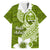 Hafa Adai Guam Family Matching Short Sleeve Bodycon Dress and Hawaiian Shirt Polynesian Olive Green Blue Pattern LT01 Dad's Shirt - Short Sleeve Green - Polynesian Pride