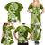 Hafa Adai Guam Family Matching Summer Maxi Dress and Hawaiian Shirt Polynesian Olive Green Blue Pattern LT01 - Polynesian Pride