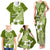 Hafa Adai Guam Family Matching Tank Maxi Dress and Hawaiian Shirt Polynesian Olive Green Blue Pattern LT01 - Polynesian Pride