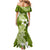 Hafa Adai Guam Mermaid Dress Polynesian Olive Green Blue Pattern LT01 - Polynesian Pride