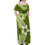 Hafa Adai Guam Off Shoulder Maxi Dress Polynesian Olive Green Blue Pattern LT01 - Polynesian Pride