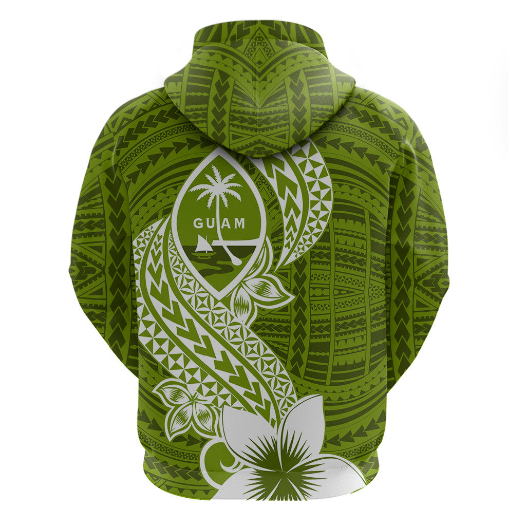 Hafa Adai Guam Zip Hoodie Polynesian Olive Green Blue Pattern LT01 - Polynesian Pride