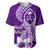 Hafa Adai Guam Baseball Jersey Polynesian Floral Purple Pattern LT01 Purple - Polynesian Pride