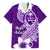 Hafa Adai Guam Family Matching Long Sleeve Bodycon Dress and Hawaiian Shirt Polynesian Floral Purple Pattern LT01 Dad's Shirt - Short Sleeve Purple - Polynesian Pride