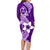 Hafa Adai Guam Family Matching Long Sleeve Bodycon Dress and Hawaiian Shirt Polynesian Floral Purple Pattern LT01 - Polynesian Pride