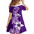 Hafa Adai Guam Family Matching Off Shoulder Long Sleeve Dress and Hawaiian Shirt Polynesian Floral Purple Pattern LT01 - Polynesian Pride