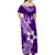 Hafa Adai Guam Family Matching Off Shoulder Maxi Dress and Hawaiian Shirt Polynesian Floral Purple Pattern LT01 - Polynesian Pride