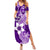 Hafa Adai Guam Family Matching Summer Maxi Dress and Hawaiian Shirt Polynesian Floral Purple Pattern LT01 Mom's Dress Purple - Polynesian Pride