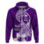 Hafa Adai Guam Hoodie Polynesian Floral Purple Pattern LT01 Zip Hoodie Purple - Polynesian Pride