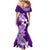 Hafa Adai Guam Mermaid Dress Polynesian Floral Purple Pattern LT01 - Polynesian Pride