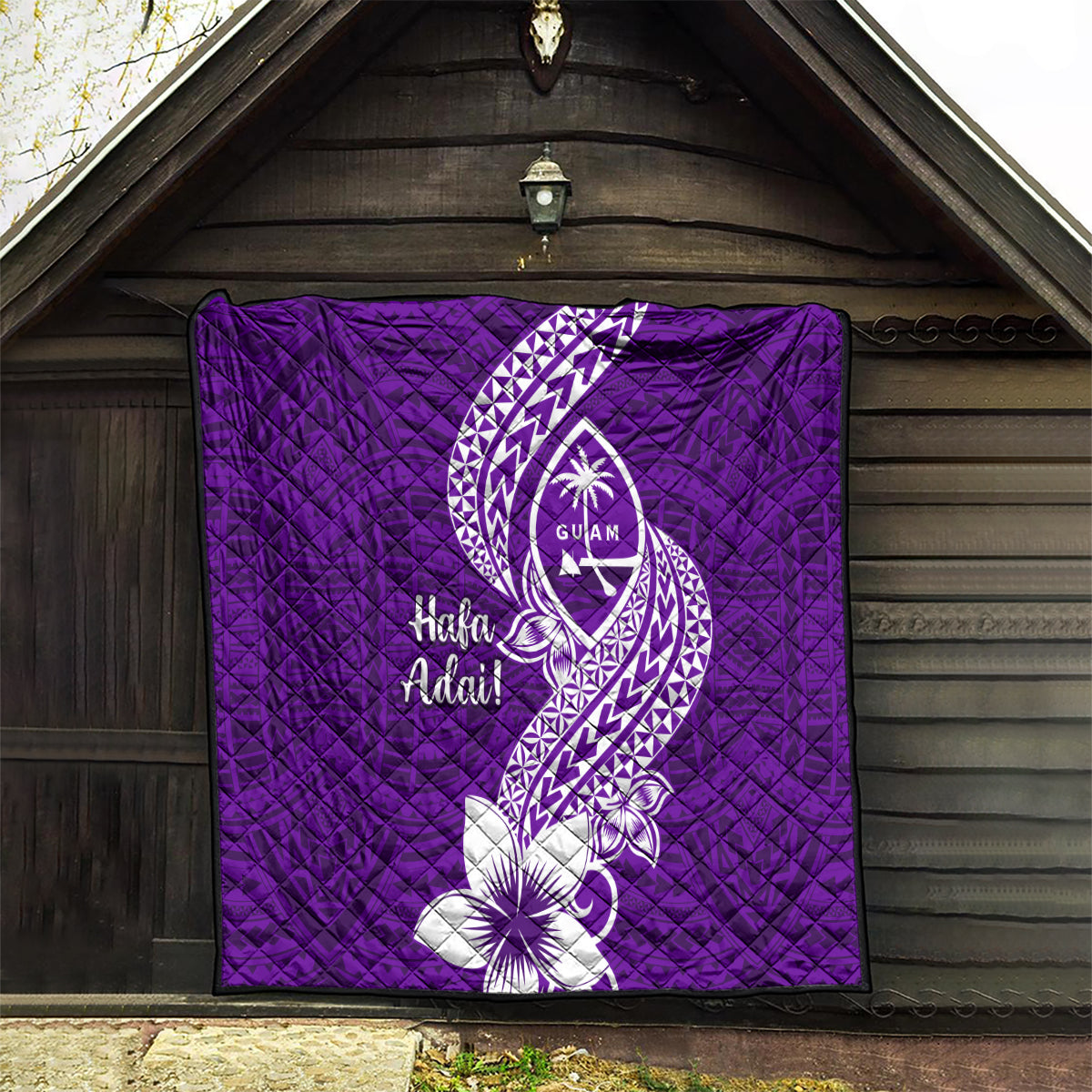 Hafa Adai Guam Quilt Polynesian Floral Purple Pattern LT01 - Polynesian Pride
