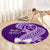 Hafa Adai Guam Round Carpet Polynesian Floral Purple Pattern LT01 - Polynesian Pride