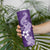 Hafa Adai Guam Skinny Tumbler Polynesian Floral Purple Pattern